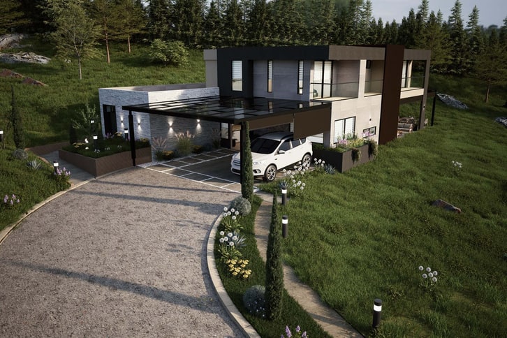 Casa Raúl Prada, casa campestre en Sutatausa, render 2