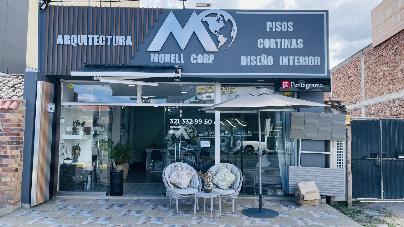 Fachada del local de Morell Corp en Cajicá